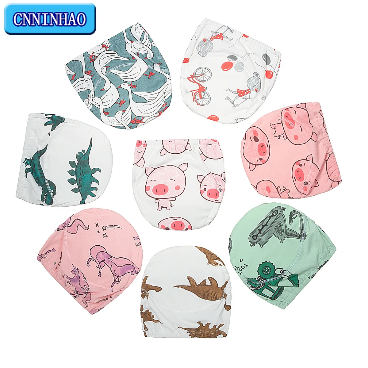 New Baby Potty Toilet Training Pants Nappies Cartoon Boys Girl Underwear for Toddler Cotton Cloth Panties Reusable Diapers Cover