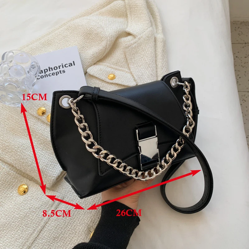

2022 New Soft Pu Leather Chain Shoulder Bag Brand Design Casual Women Purses and Handbag Clutch Tote Bags for Women High Quality