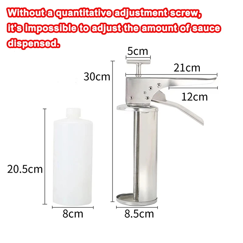 

Пистолет из нержавеющей стали для гамбургеров и соусов, распределитель для салата, 10 г, 20 г, устройство для изготовления гамбургеров и джемов, оборудование для магазина гамбургеров