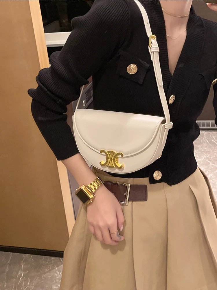 

2023 Small Saddle Bag Women New Advanced Retro Versatile Fashion Shoulder Crossbody Luxury Bag