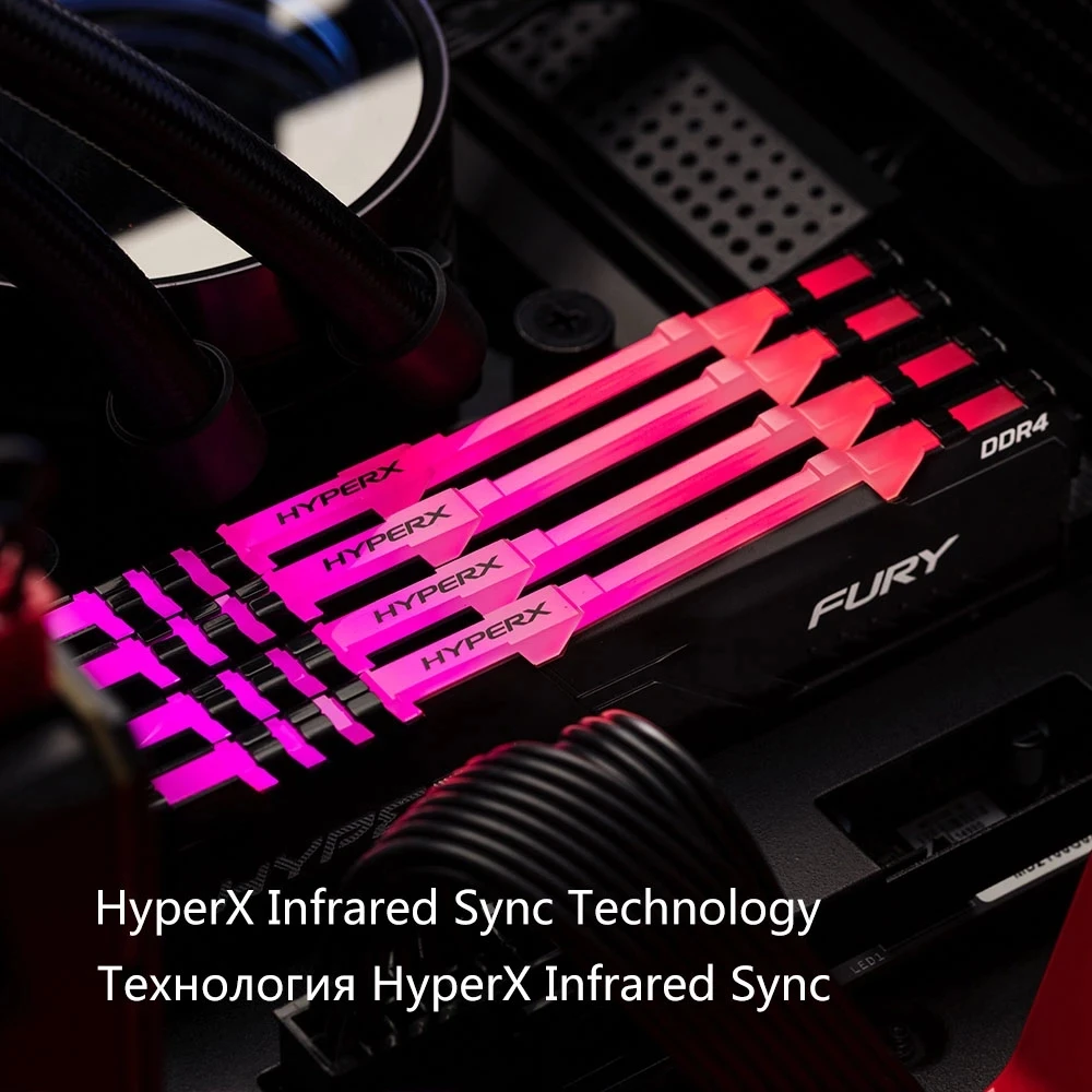 Память HyperX FURY DDR4 RGB 2666 МГц 3200 3600 3466 DIMM XMP 8 ГБ 16 ddr4 для настольных ПК оперативная