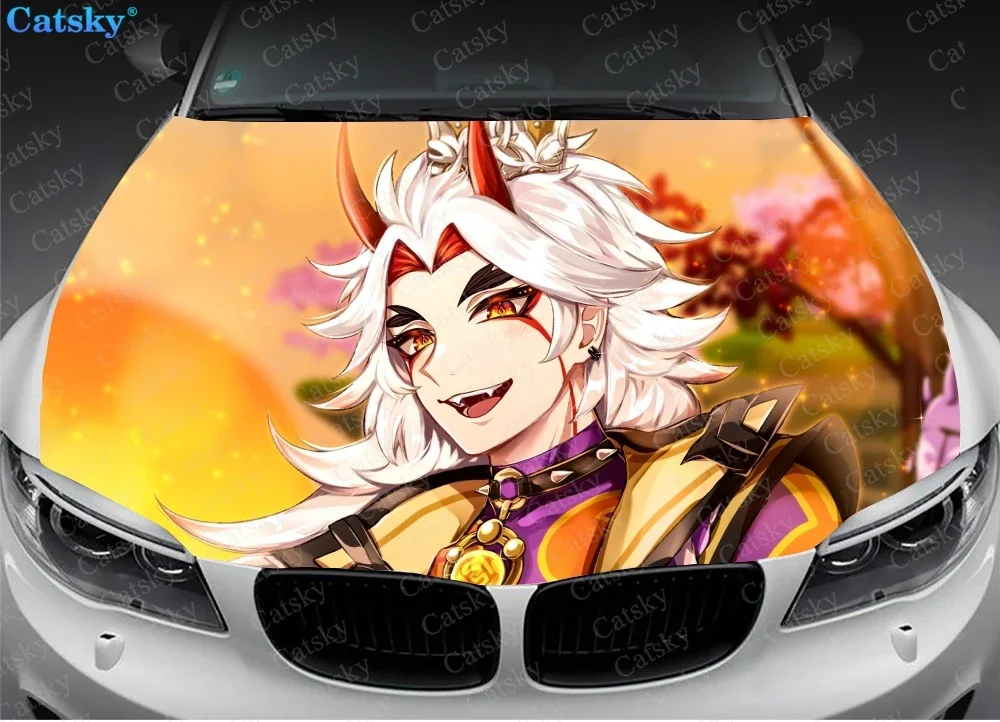 Виниловая наклейка на капот автомобиля аниме аратаки Вито | Genshin Impact s Wrap