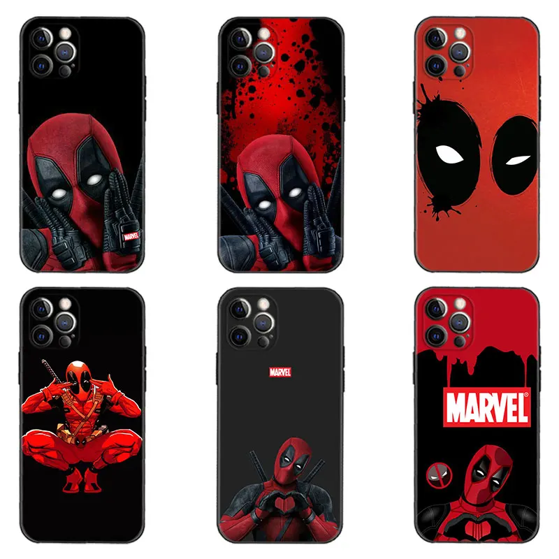 

for iPhone 13 pro max Case 11pro 12pro 11promax 12promax X XR Funda xsmax 8 7 6 6s plus Cover 5 5s SE Coque Antihero Deadpool
