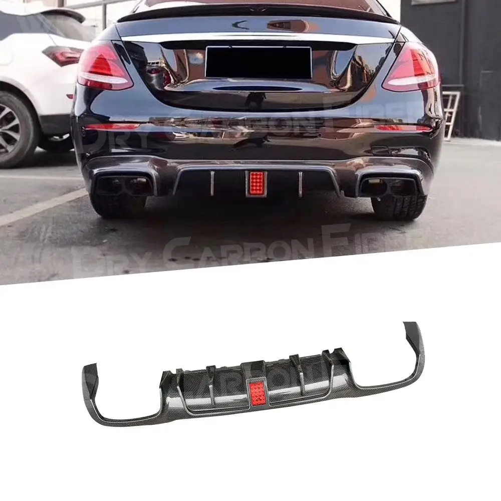 

Carbon Fiber Rear Diffuser for Benz W213 E Class E63 AMG Sport 2017-2020 Fiber Glass Rear Bumper Diffuser Lip