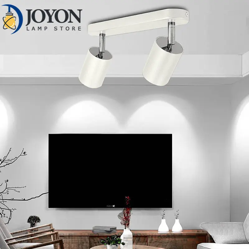 

2 Heads Black Iron Led Ceiling Lights Rotatable for Home Living Dining Room Bedroom Vintage Loft Nordic Ceiling Lamps