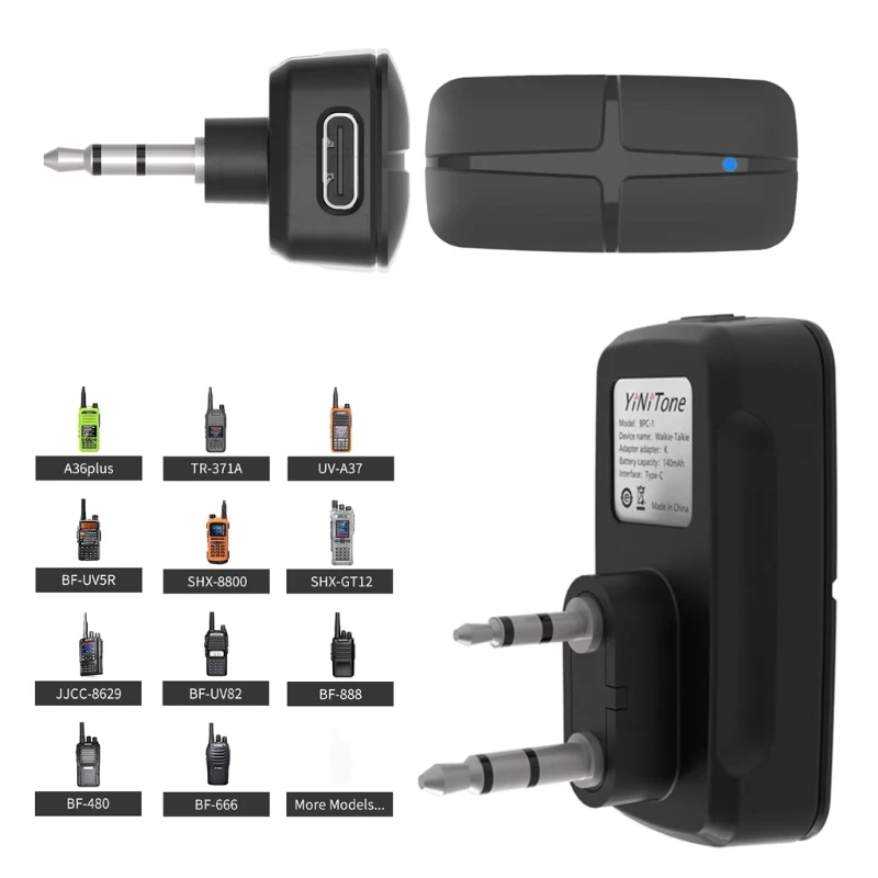 

2 Pin Frequency Writer Walkie Talkie Wireless Wireless Programming Adapter Connector for Two Way Radio