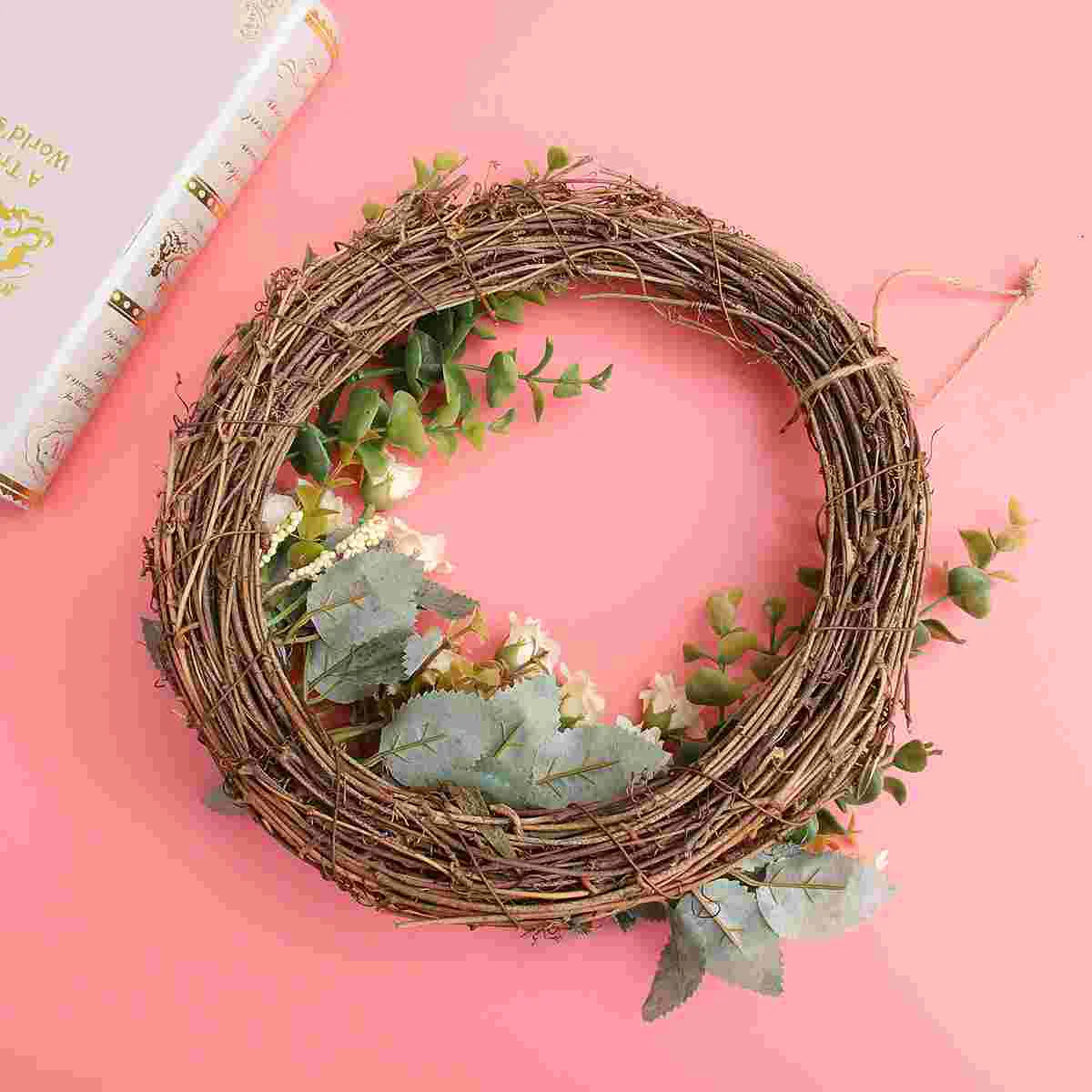 

Wreath Garland Flower Rose Silk Artificial Hanging Decorative Decor Wedding Simulation Decoration Flowers Floral Front Door Wall
