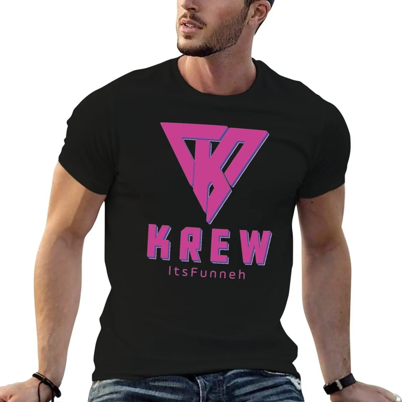Фото Футболка the krew Itsfunneh, повседневная футболка с короткими рукавами №1