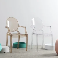 dining room chairs transparent acrylic barber nordic ergonomic chairs salon modern cafe designer banqueta furniture korea