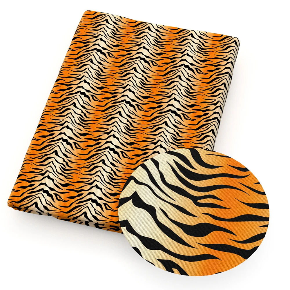 Материал из полиэстер-хлопка с пятнистым леопардовым патчворком из животной кожи для тканей, шитья, квилтинга, рукоделия, ручной работы C17277 ON.