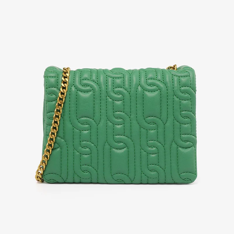 2023 Casual New Double Pocket Women Flap Bag Fashion Gold Chain Design Women Underarm Bag Square Women Single Shoulder Bags