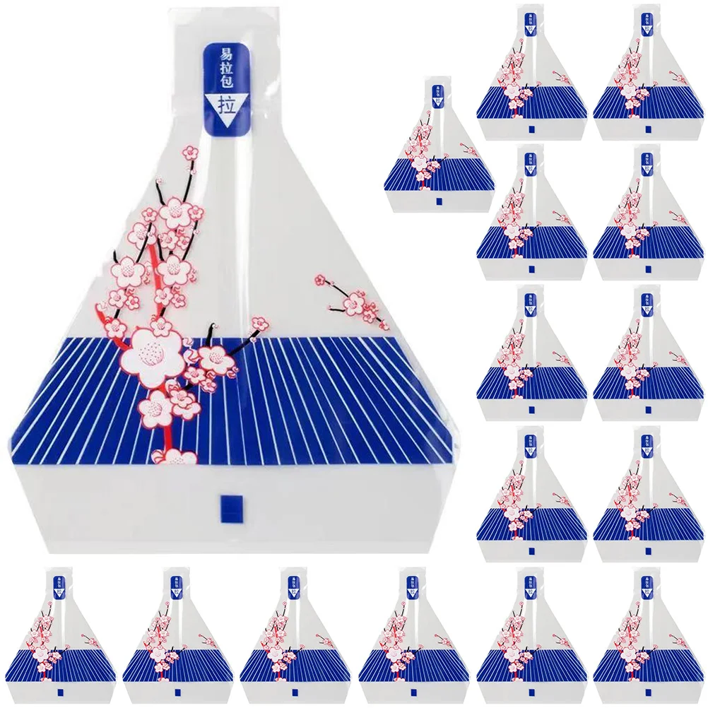 

100 Pcs Triangle Onigiri Wrappers Japandi Decor Sushi Packaging Bag Film Wrapping Paper Sheets Mold Bags