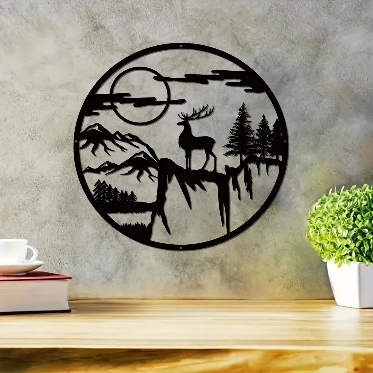 Металлический Знак В Виде Домика С Оленями Тематическое Украшение Для Охоты На