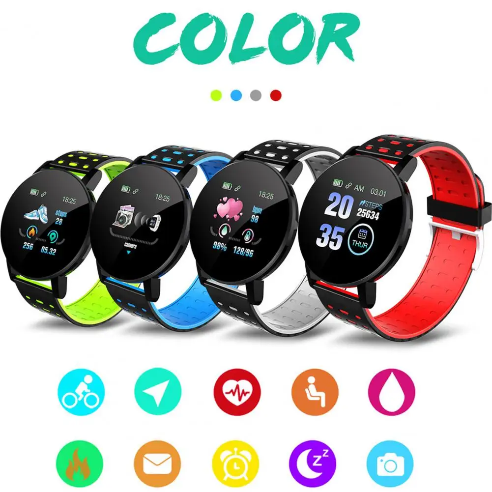 

D18 119 Plus Smartwatch For Bluetooth Smart Watch Men Blood Pressure Women Smart Band Sports Tracker Smartband For IOS Android