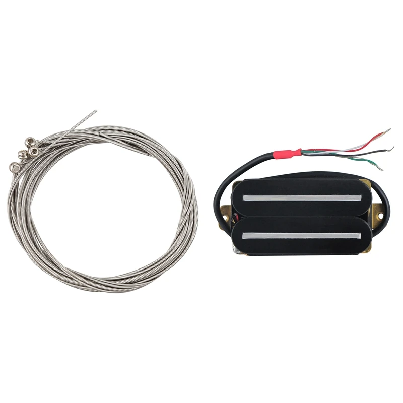 

Set Of 4 Steel Strings For 4 String Bass Guitar With High Output Pickup Dual Hot Rail Ceramic Electric Guitar Pickup