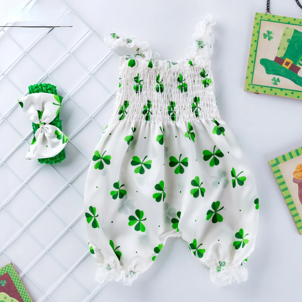 

Baby Girls Rompers Clothes Summer Infant Newborn Girls Sleeveless Cotton Linen Bodysuits Jumpsuits Headband Outfits