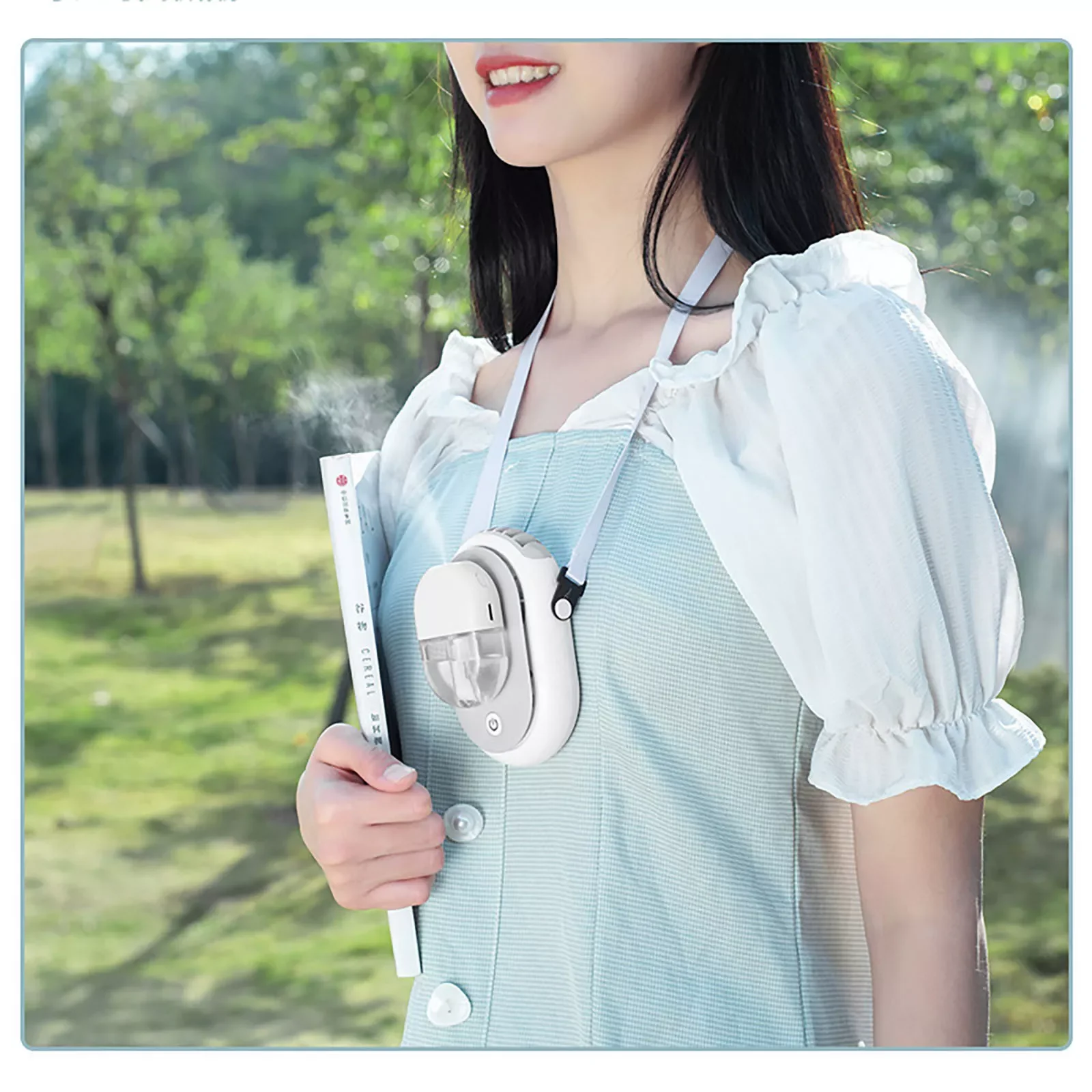 

NEW2023 Portable 2 In 1 Mini Fan Humidifier Usb Rechargeable Handheld Fan Water Spray Mist Fan Face Steamer Air Conditioner Outd