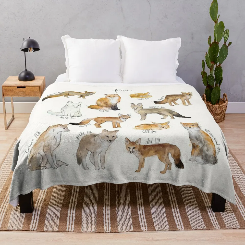 

Foxes Blanket Anime Custom Lash Bed Chunky Knit Barefoot Throw Blankets