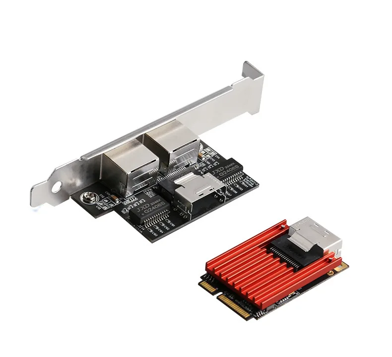 Двухпортовая гигабитная сетевая карта MINI PCIE Ethernet-адаптер RJ45 Чип I350 Сетевая PCI Express