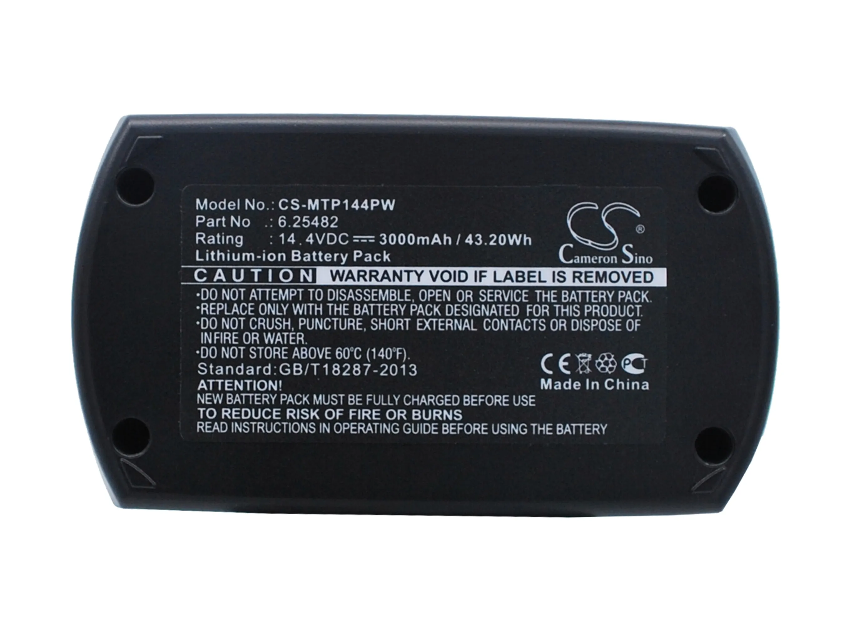 

CS 3000mAh / 43.20Wh battery for Metabo BSZ 14.4, BSZ 14.4 Impuls, SBZ 14.4 Impuls, ULA9.6-18 6.25482