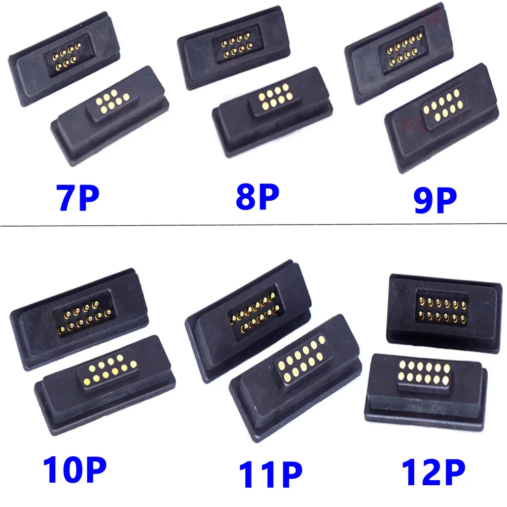 

1sets 2A Waterproof Magnetic Pogo Pin Connector 6Pin 7Pin 8Pin 9Pin 10Pin 11Pin 12Pin Male Female Spring Loaded DC Power Socket