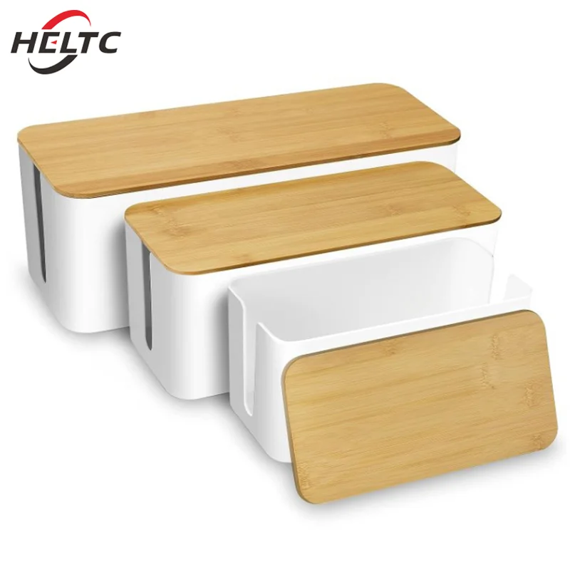 Ящик для хранения кабелей чехол удлинителя деревянный органайзер проводов