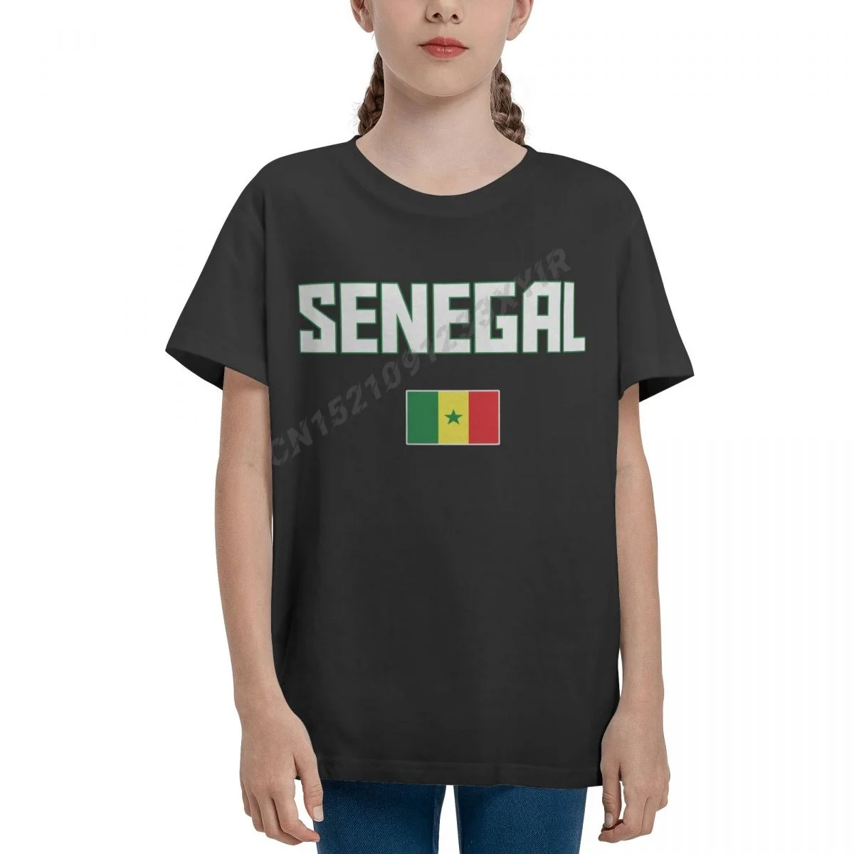 

Крутая футболка с изображением флага Сенегала для молодых мальчиков и девочек, детская футболка, футболка из 100% хлопка, Детская футболка с к...