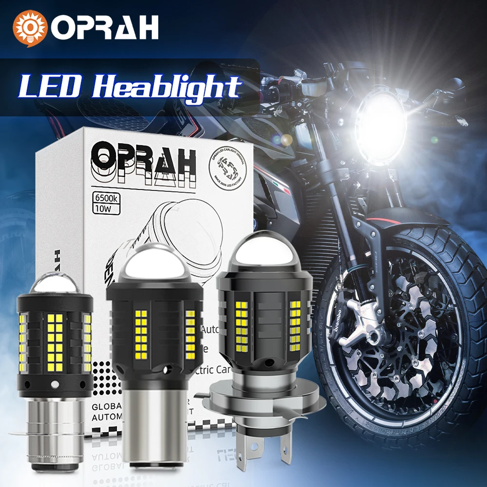 

Oprah 8000LM Motorcycle H4 LED Headlight BA20D P15D For Honda Shadow750 Spirit C2 Triumph Yamaha Motorbike Accessories Fog Lamps