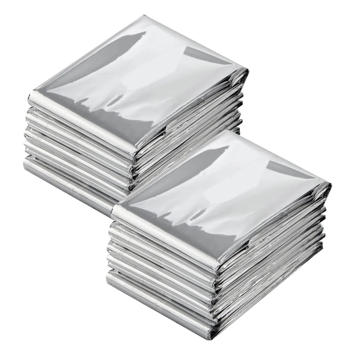 

10Pcs Outdoor Emergency Blanket Waterproof Space Curtain Foil Thermal Blanket 130X210cm Silver
