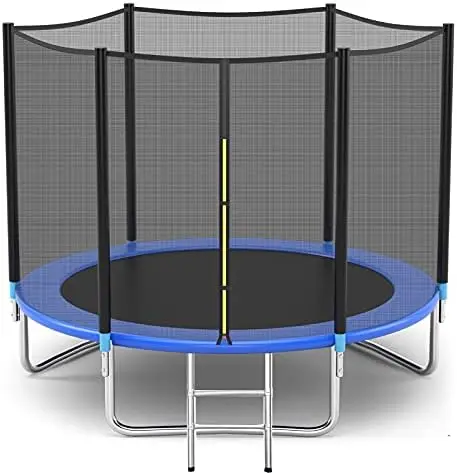 

Trampoline with Safety Enclosure, 8Ft 10Ft 12Ft 14Ft 15Ft 16Ft Heavy Duty Jumping Mat and Spring Cover Padding for Kids and Adul