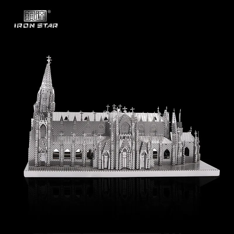 Металлический 3D-Пазл Собор Святого Патрика ньюйоркширский город модель сделай