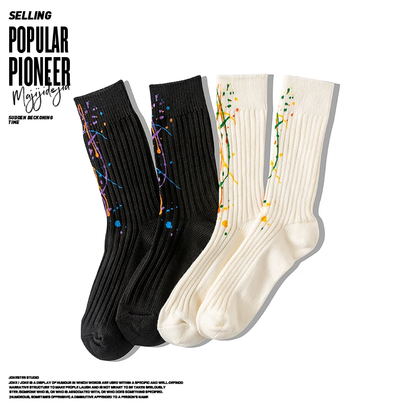 Носки брызговые белые мужские чулки летние носки из чистого хлопка женские