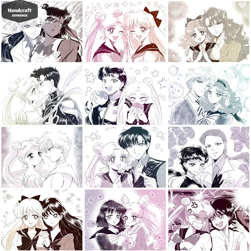 

Anime Line Art 5D Diy Cute Cp Hd Poster Diamond Painting Embroidery Full Round&Square Diamond Mosaic Cross Stitch Room Decor