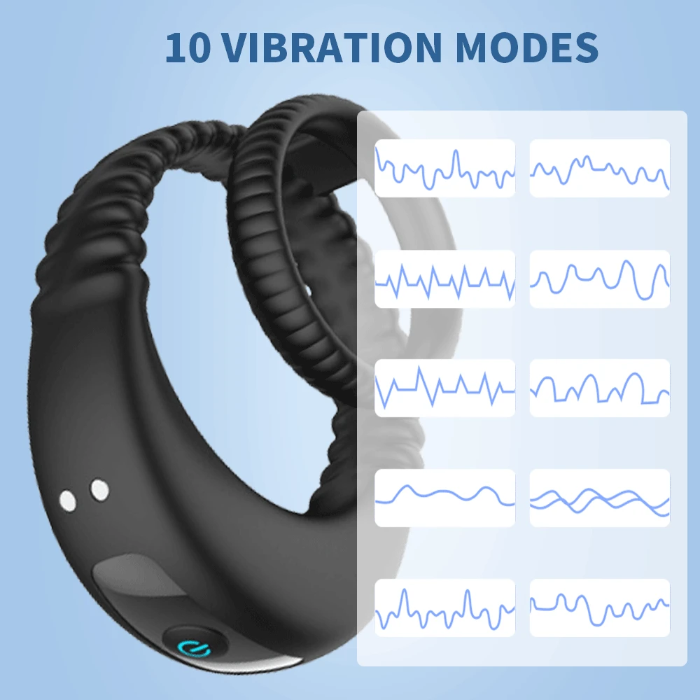 Парные кольца вибрирующий пенис кольцо на секс-игрушки для мужчин Задержка