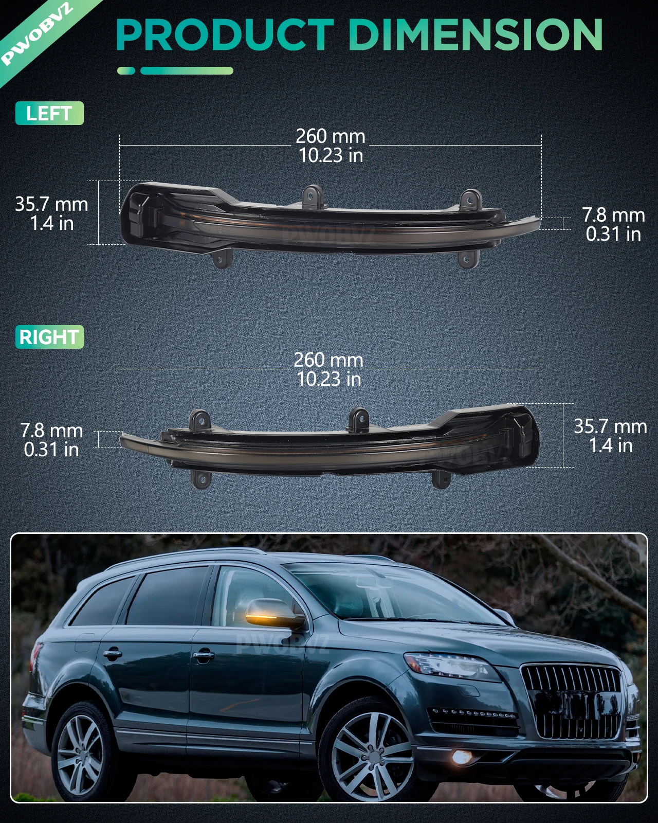 2 шт. мигалка для бокового зеркала автомобиля светодиодный динамический янтарный