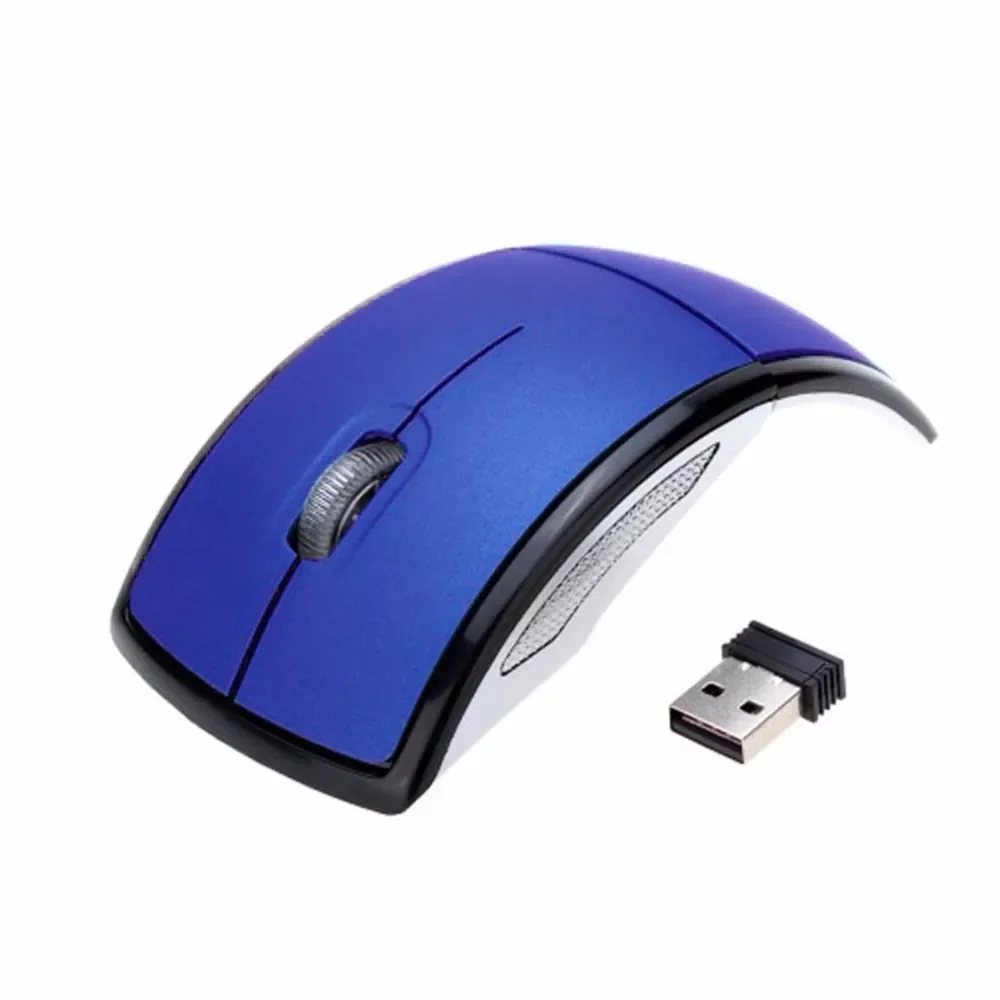

New Gaming Mouse Fashion USB Wireless 2.4GHz Arc Folding Mouse for Laptop Tablet PC Computers