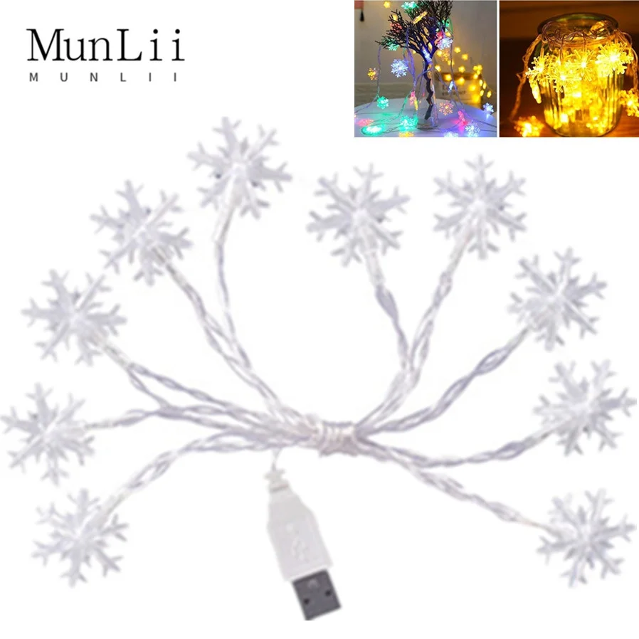 

Рождественская Подарочная гирлянда со светодиодный, 3 м, 1,5 м, сказочные огни, гирлянда со снежинками, Рождественская гирлянда, новогодний по...