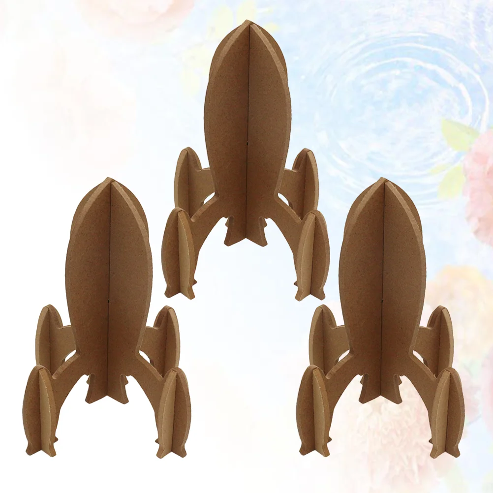 

3PCS Creative DIY Wood Model Early Educational Handmade Material Creative DIY Color Drawing Model Funny DIY Graffiti Model for
