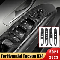 for hyundai tucson nx4 hybrid 2021 2022 2023 abs door window control panel glass lift switch cover trims car styling accessories