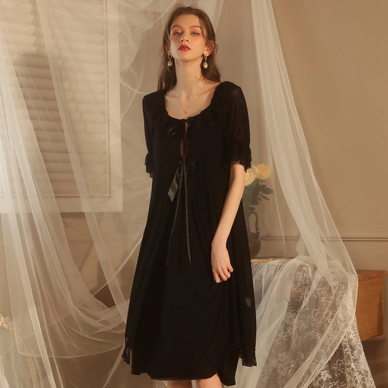 Women's Pajamas Chest Pad Nightgowns Open Back Long Private Room Suspender Nightdress Women Pajamas Sexy Female Dress Long Robe