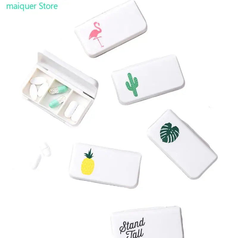 

1 шт., компактный контейнер для лекарств, 3 отделения