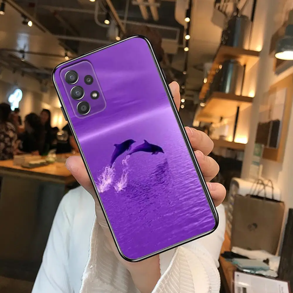 Чехол для телефона с изображением фиолетового пламени и звездного неба корпус