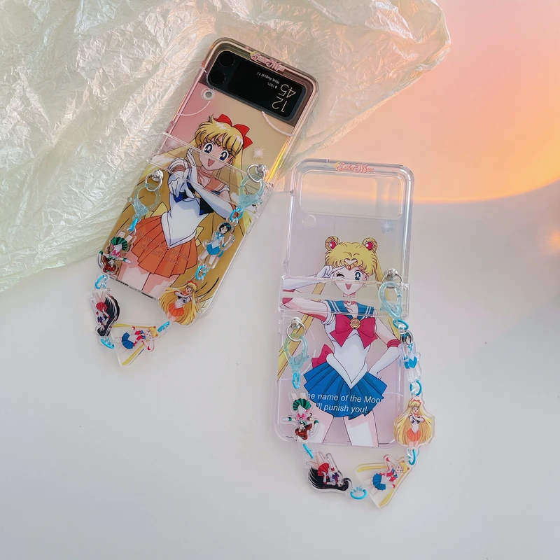 

Милый чехол для телефона в стиле японского аниме Kawaii, классная девушка, флип-чехол для Galaxy Z 3, флип-чехол, 3 дюйма, противоударный чехол-наклад...