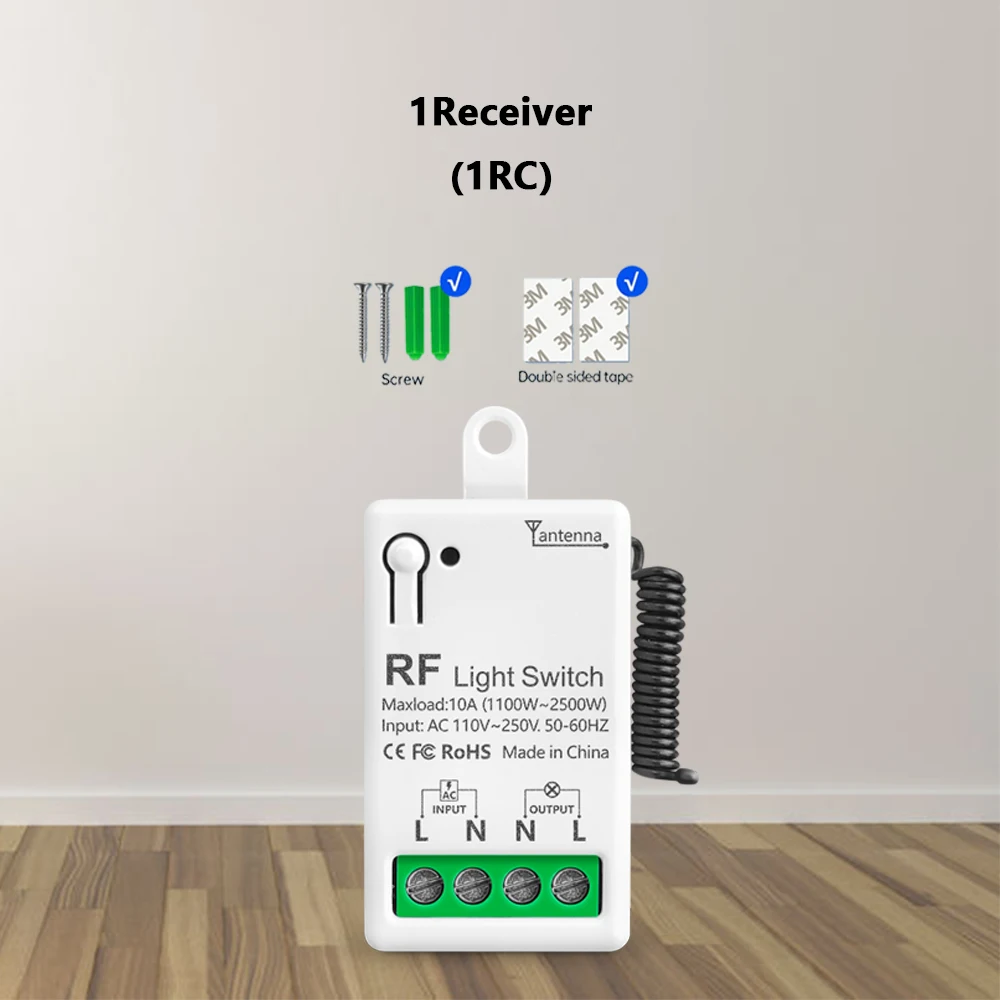 

Беспроводной выключатель света Tedeligo 433 МГц 1/2/4 Gang