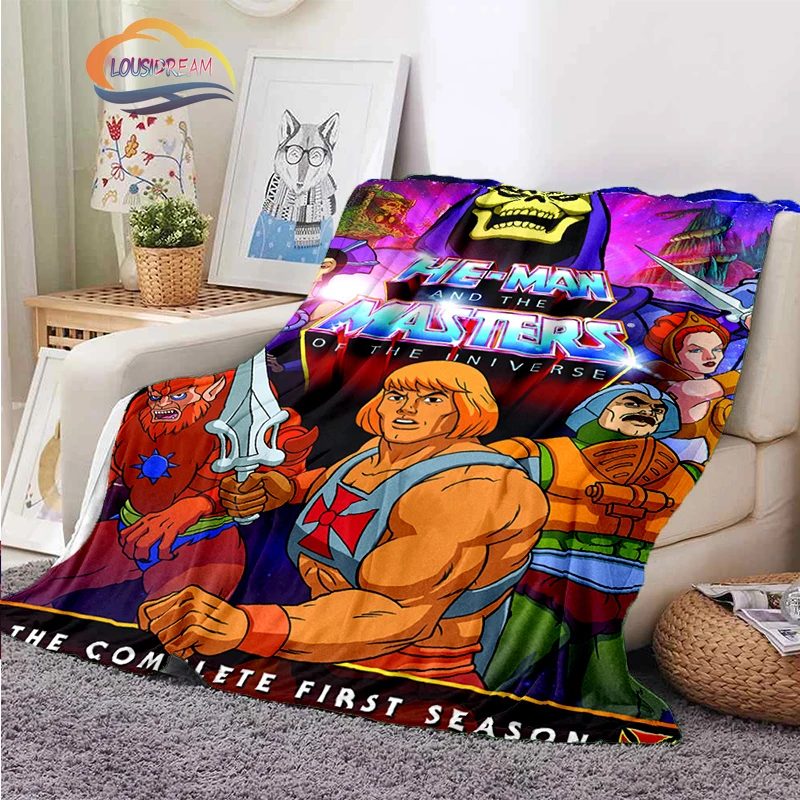 

Fashion Cartoon Masters of the Universe Blanket3D Print He-Man Rectangle Blanket Flannel Blanket Wearable Blanket sofa Blanket