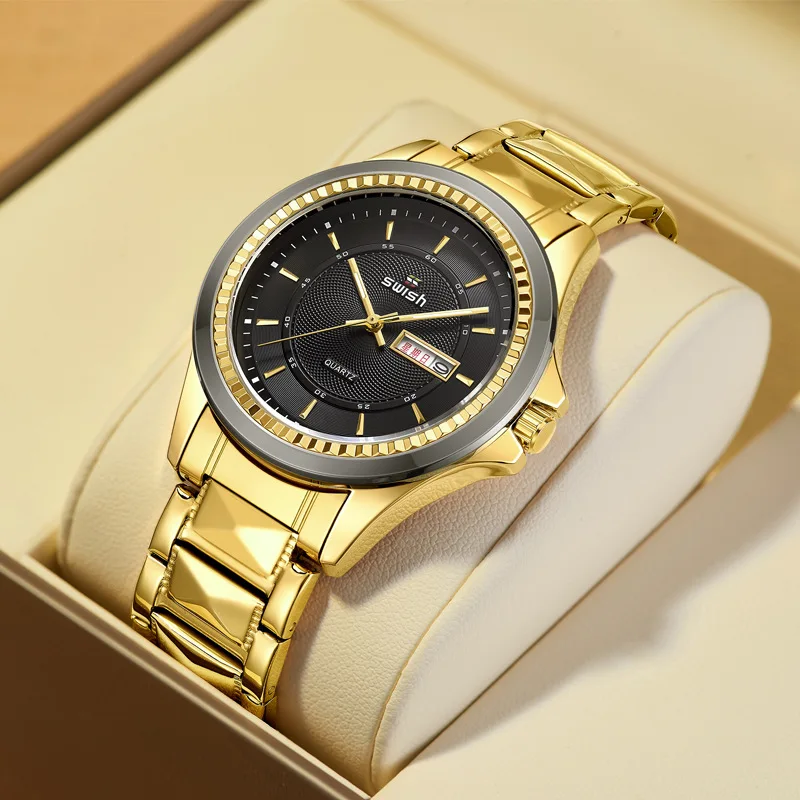 Popular Europe and the United States popular two day waterproof luminous steel band watch men's quartz watch a replacement