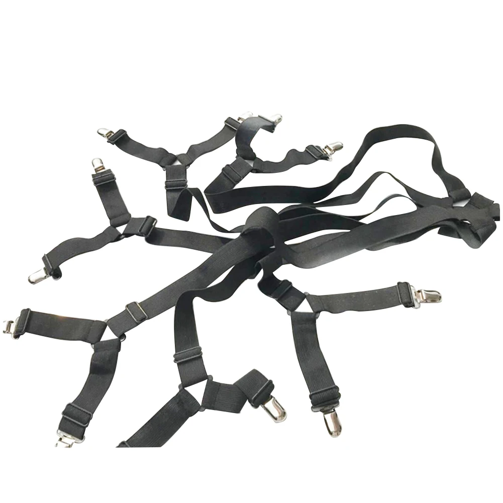 

Bed Sheet Clip Fastening Holder Fixing Buckles Mattress Household Sofa Gripper Elastic Band Adjustable 6 Sides Blankets