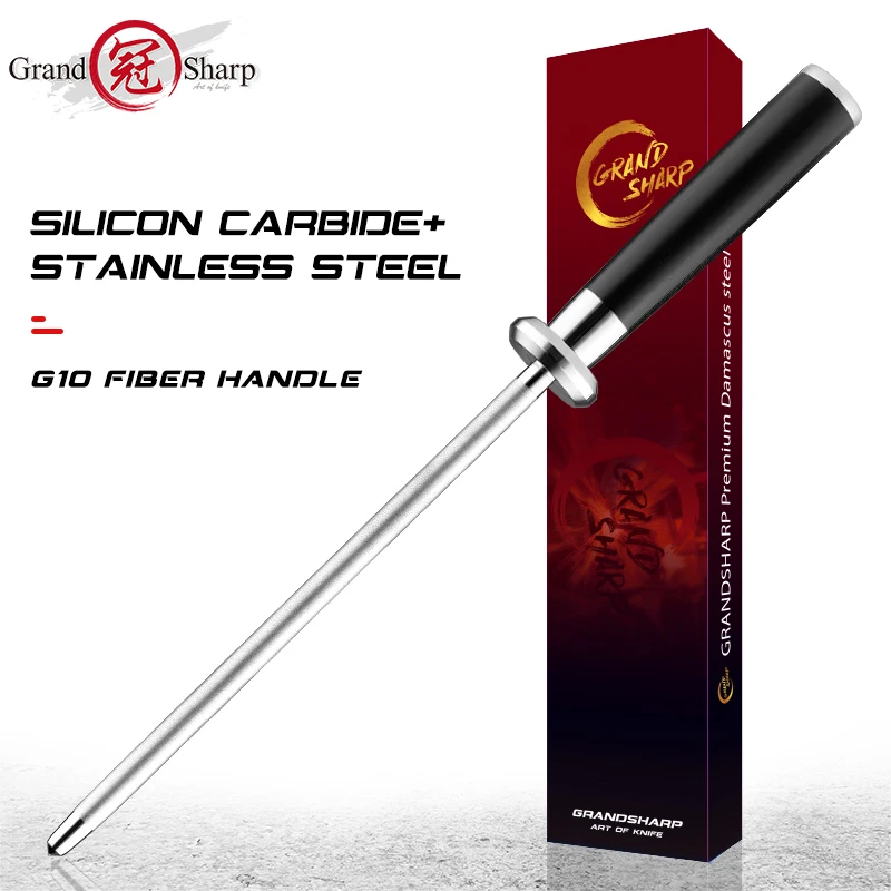 

Профессиональная точилка для ножей Grandsharp 252 мм, алмазная кухонная точилка из нержавеющей стали, аксессуары для хонинговых стальных ножей, кухонные инструменты