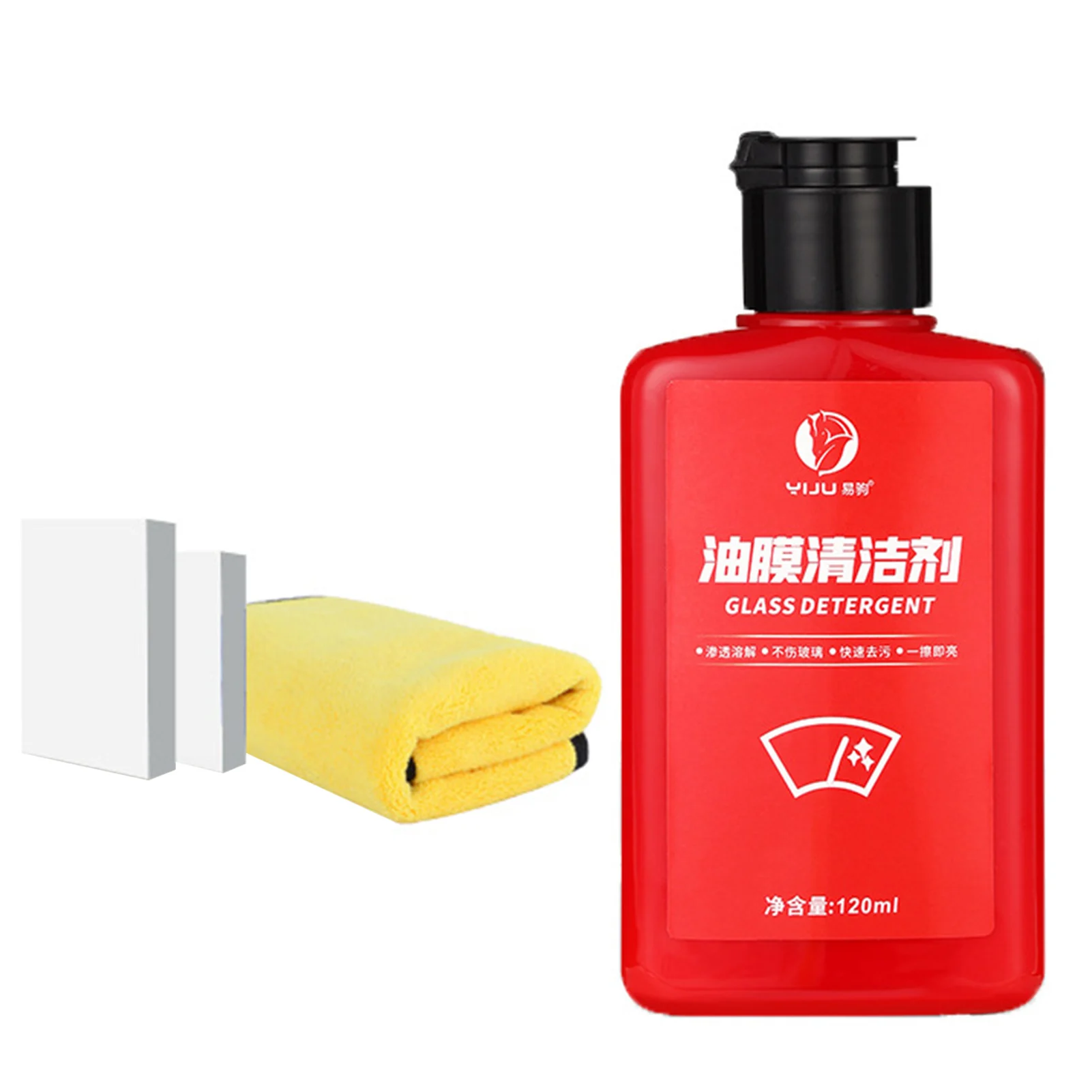 

120ml Car Glass Oil Film Remover Glass Oil Film Remover Oil Spot Repellents Strong Deep Clean Ideal Car Cleaning Accessories