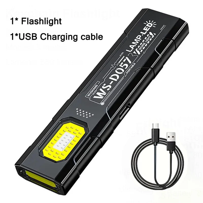 

LED Фонарик-брелок COB 600Lm USB-C Зарядка